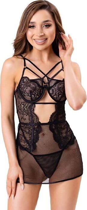 Camisole LIVCO CORSETTI CIELO mit Tanga schwarz