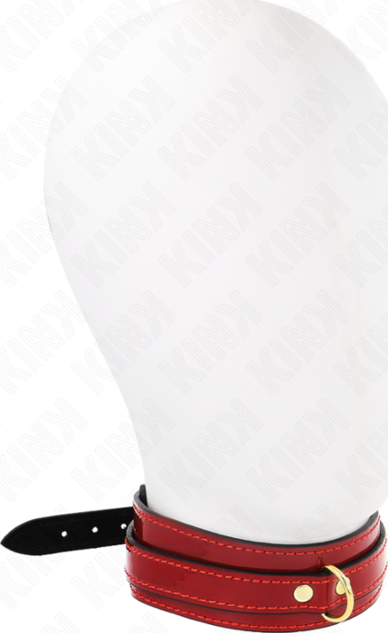 BDSM Collar KINK Rot mit Goldenen Details