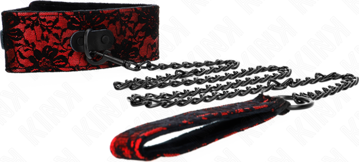 BDSM Collar KINK mit Leine 105 cm Eleganz