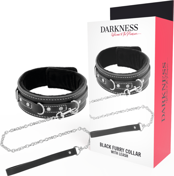 Bondage Halsband DARKNESS mit Leine und gepolstertem Design Bondage Halsband DARKNESS mit Leine und gepolstertem Design