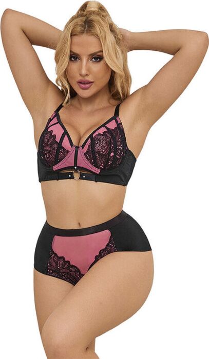 Lingerie SUBBLIME 955588 Push-Up Rosa Sensual