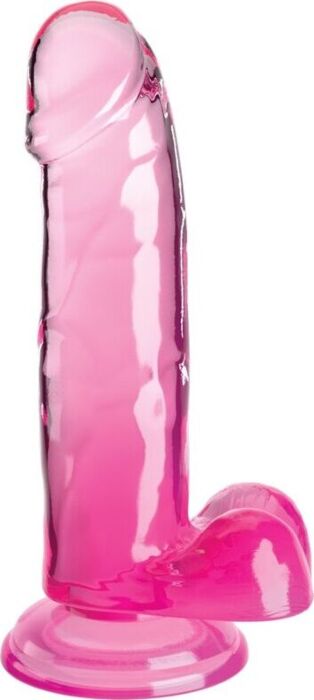 Pene Realistisch KING COCK 15.2 cm Rosa mit Testikeln