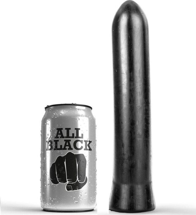 Dildo ALL BLACK 22 cm aus flexiblem Silikon