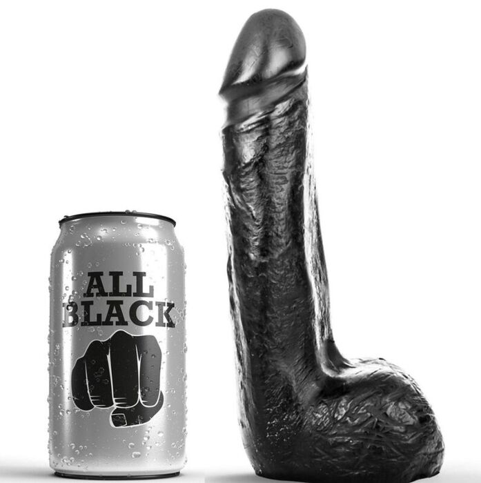 Dildo  all black suave 20 cm