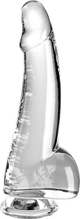 Dildo KING COCK 15.2 cm Transparent mit Testikeln