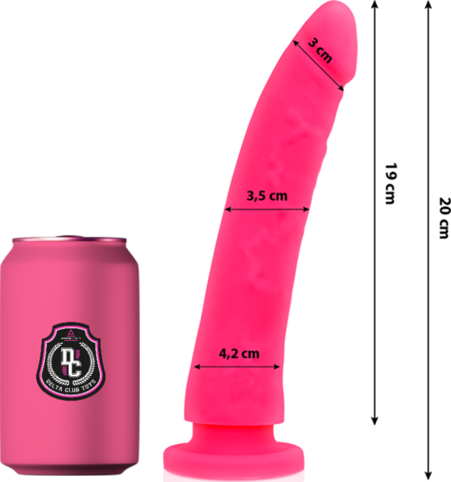 DELTA CLUB DILDO REALISTA SILICONA MEDICA 20 CM O 4 CM