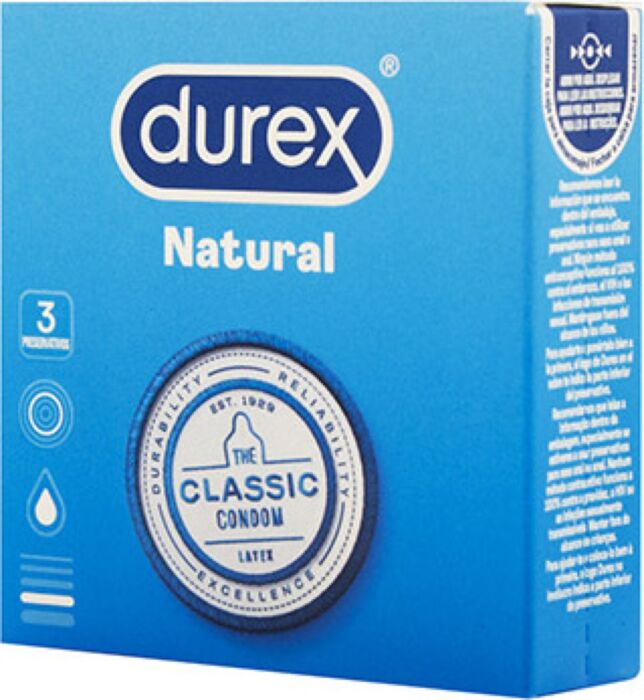DUREX NATURAL 3 Uds CLASSIC DUREX NATURAL 3 Uds CLASSIC