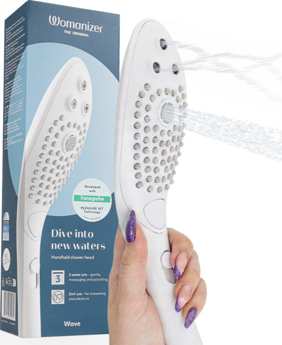 Duschkopf Womanizer Wave Clitorisstimulator Weiß