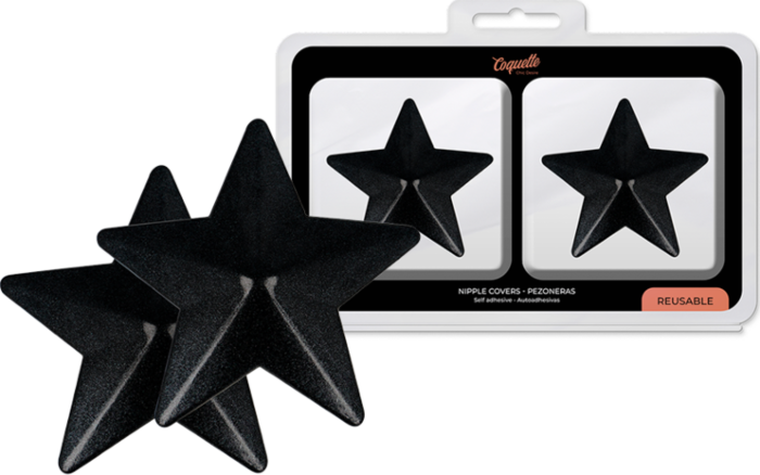 Estrellas Negras - Cubrepezones Chic