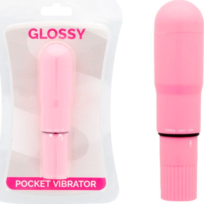 Glossy pocket vibrador rosa