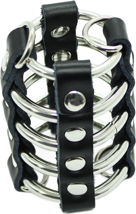 Penis Cage OhMama Fetish - Metall & Leder