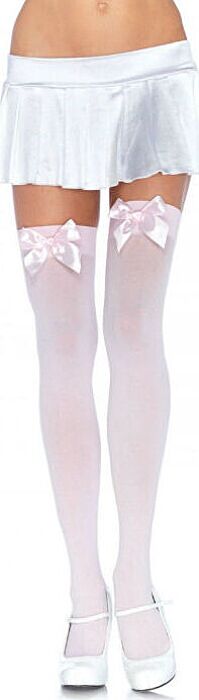 Leg avenue medias opacas con lazo rosa claro Leg avenue medias opacas con lazo rosa claro
