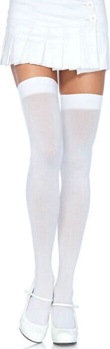 Leg avenue medias opacas de nylon blanco