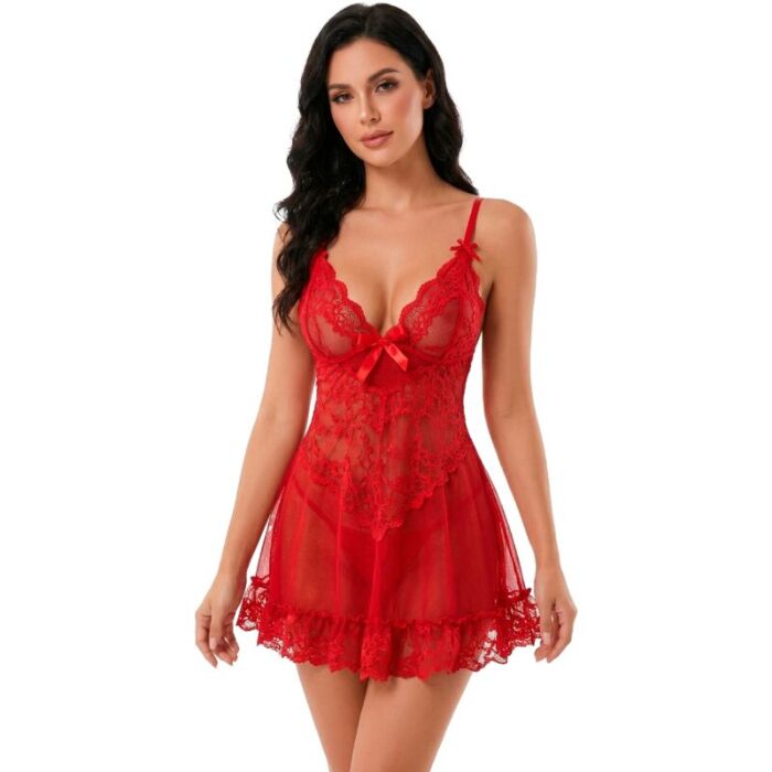 LIVCO CORSETTI FASHION - NUIT SET T-SHIRT + RED PANTY 2028 S/M LIVCO CORSETTI FASHION - NUIT SET T-SHIRT + RED PANTY 2028 S/M