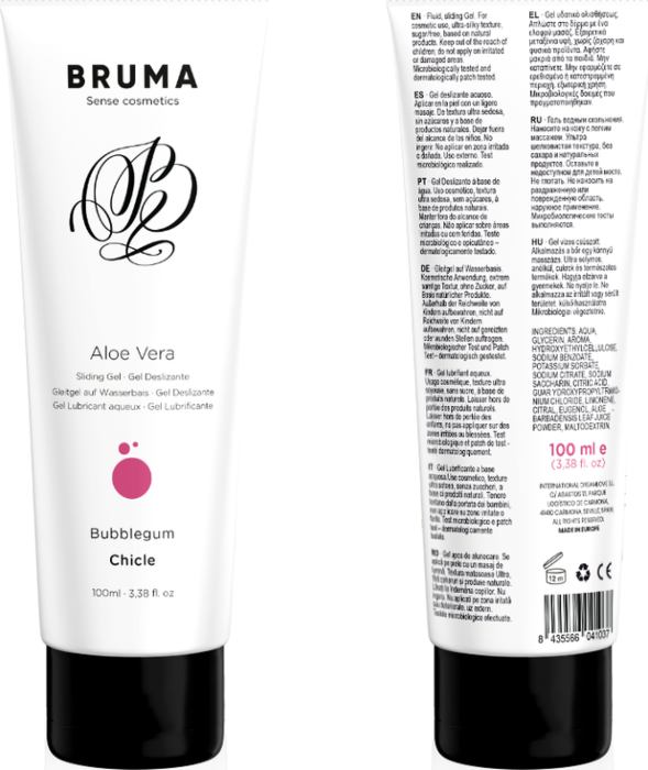Gleitgel BRUMA Aloe Vera Chicle 100ml - Sanft & Lustig Gleitgel BRUMA Aloe Vera Chicle 100ml - Sanft & Lustig