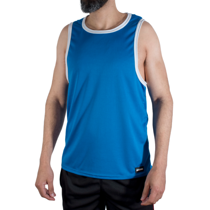 MACHO - CMV002 BLUE GYM T-SHIRT L/XL MACHO - CMV002 BLUE GYM T-SHIRT L/XL