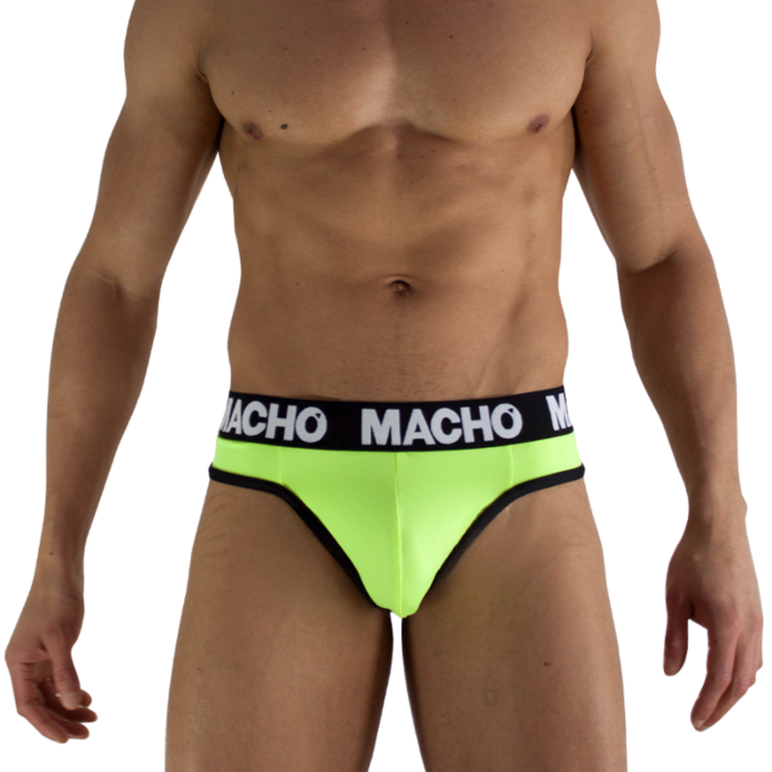 MACHO - MTG001 FLUORESCENT YELLOW THONG SIZE L MACHO - MTG001 FLUORESCENT YELLOW THONG SIZE L