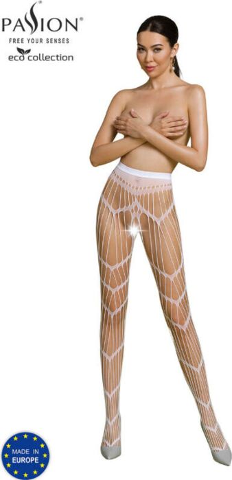 Bodystocking Passion Eco S006 Weiß - Nachhaltige Eleganz