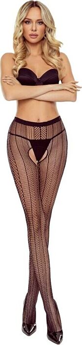 Medias PASSION TIOPEN 040 Crotchless Schwarz
