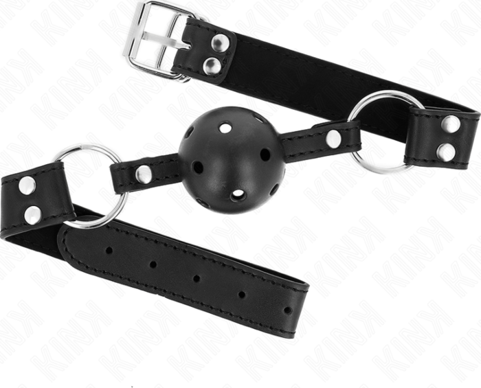 Mordaza KINK Schwarz 4 cm atmungsaktiv verstellbar Mordaza KINK Schwarz 4 cm atmungsaktiv verstellbar