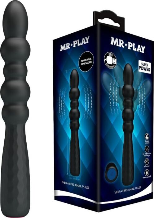 Anal Plug MR PLAY mit flexibler Vibration und diamant-texturiertem Griff Anal Plug MR PLAY mit flexibler Vibration und diamant-texturiertem Griff