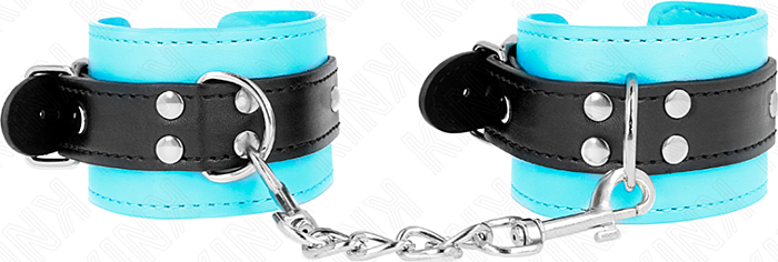 BDSM Handschellen KINK Blau 20-28 cm | Hochwertig