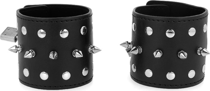 BDSM Handfesseln KINK Punk 25x6cm | Metallspikes BDSM Handfesseln KINK Punk 25x6cm | Metallspikes