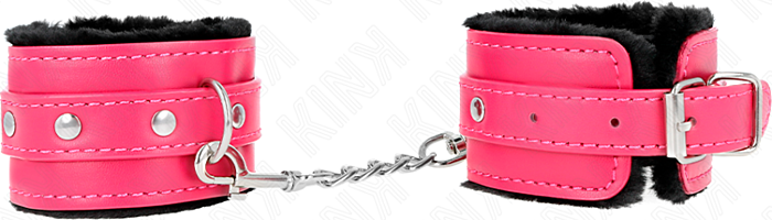 BDSM Handfesseln KINK Premium Schwarz Rosa