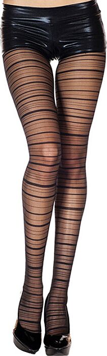 Panty Music Legs mit horizontalen Streifen