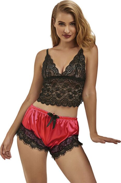 Pijamas sexy SUBBLIME L/XL rot/schwarz | Verführung pur