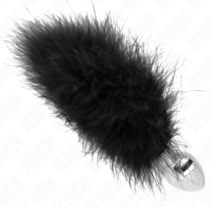 Anal Plug KINK 11 cm Edelstahl mit Plume