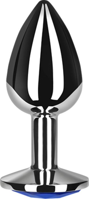 Plug anal metal pequeo azul con bolsa Plug anal metal pequeo azul con bolsa