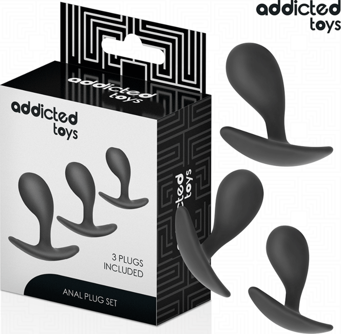 Anal Plug Set Addicted Toys 3er Set für alle Niveaus Anal Plug Set Addicted Toys 3er Set für alle Niveaus