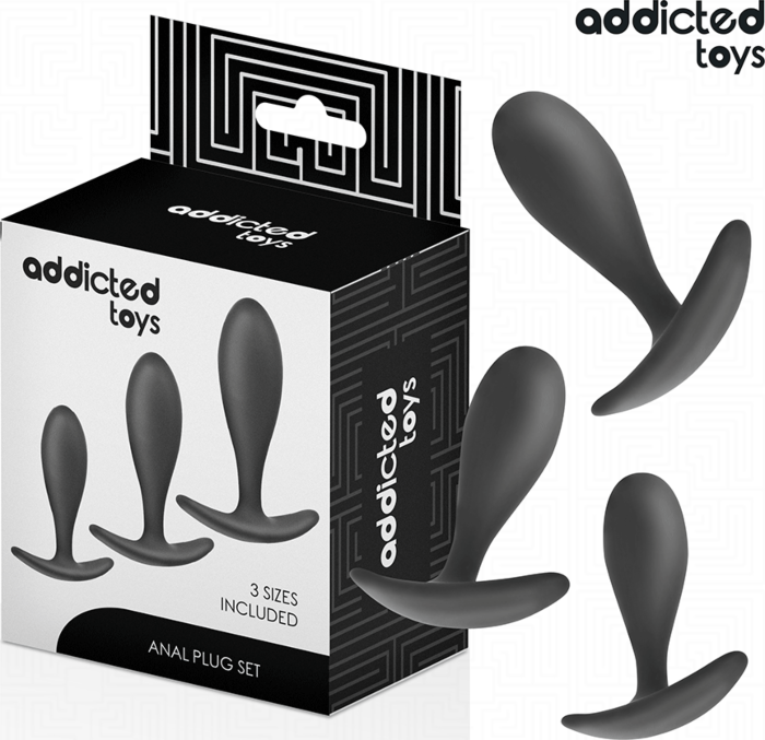 Anal Plug Set Addicted Toys - 3 Größen für Lust