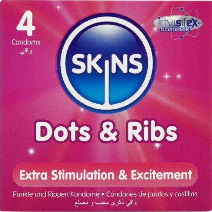 Prämium Kondome SKINS Dots & Ribs - Ultimativer Genuss