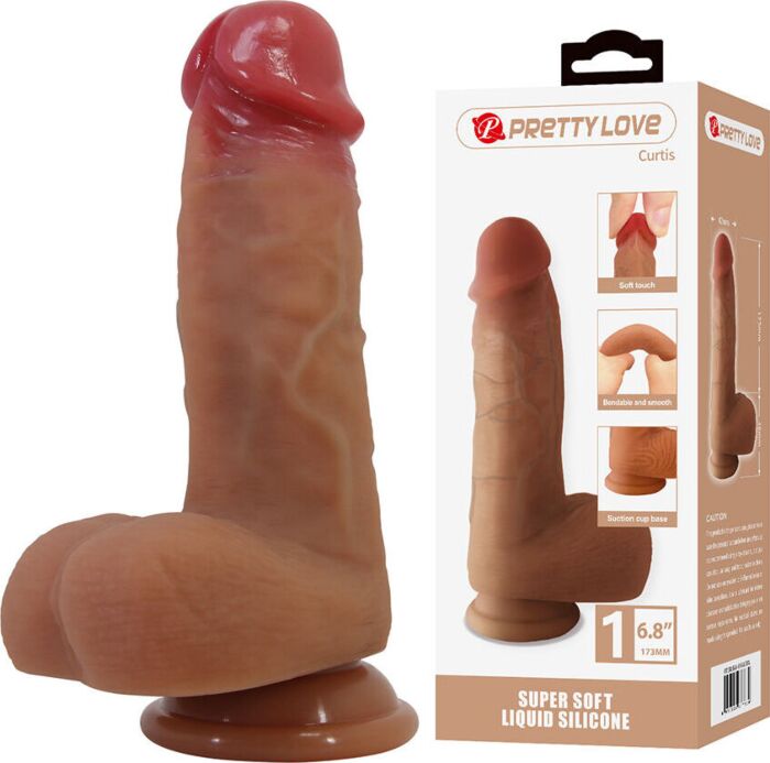 Dildo Pretty Love Curtis mit Ventosa 17.3 cm - Realistische Form Dildo Pretty Love Curtis mit Ventosa 17.3 cm - Realistische Form