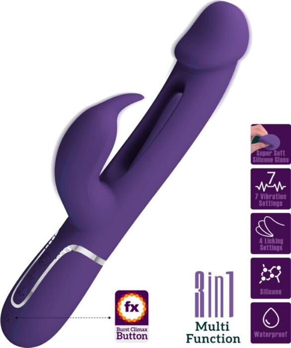 PRETTY LOVE - KAMPAS VIBRADOR RABBIT 3 EN 1 MULTIFUNCIÓN CO
