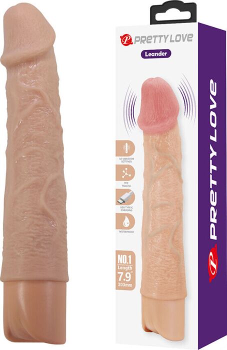Vibrador Realistisch Pretty Love Leander mit 10 Vibrationsmodi