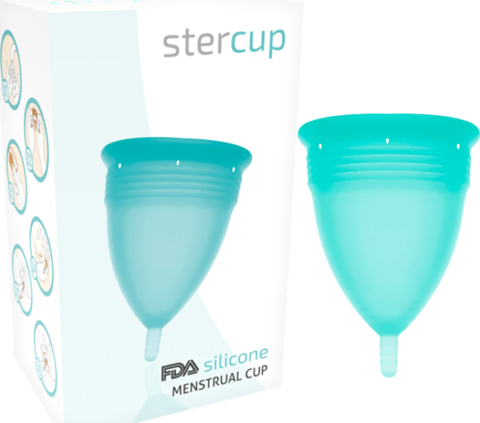 STERCUP - COPA MENSTRUAL FDA SILICONA AQUAMARINA - TALLA
