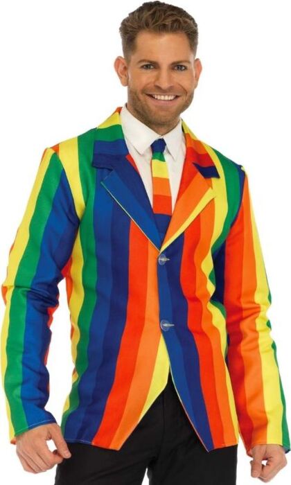 Blazer Traje Leg Avenue Regenbogen S - Farbenfrohes Highlight Blazer Traje Leg Avenue Regenbogen S - Farbenfrohes Highlight