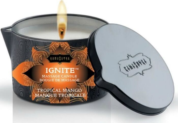 KAMASUTRA Massagekerze Mango 170 g mit Gießlöffel KAMASUTRA Massagekerze Mango 170 g mit Gießlöffel