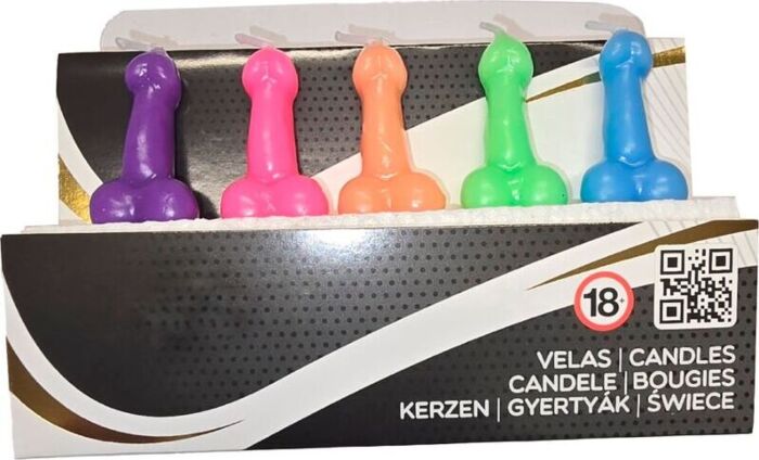 Vela Penis Diablo Picante 5 Farben Lustig