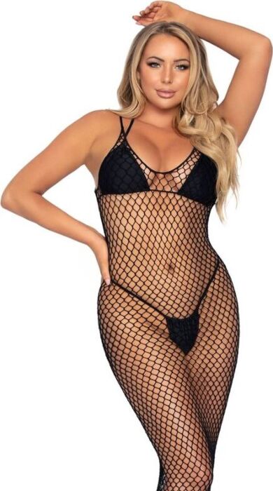 Maxi Kleid Leg Avenue Rückenfrei Schwarz Erotik