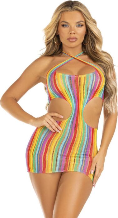 Minivestido Leg Avenue Bunt Halter Sexy Look