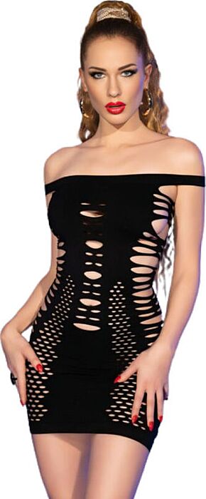 Minivestido Chilirose CR 4711 Schwarz Sexy