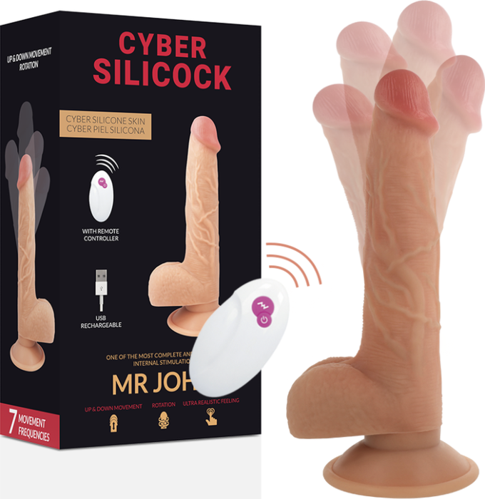 Vibrador Cyber Silicock MR John mit Fernbedienung und 23.88 cm