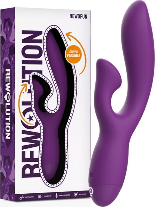 Vibrator REWOLUTION REWOFUN Flexibel mit Rabbit