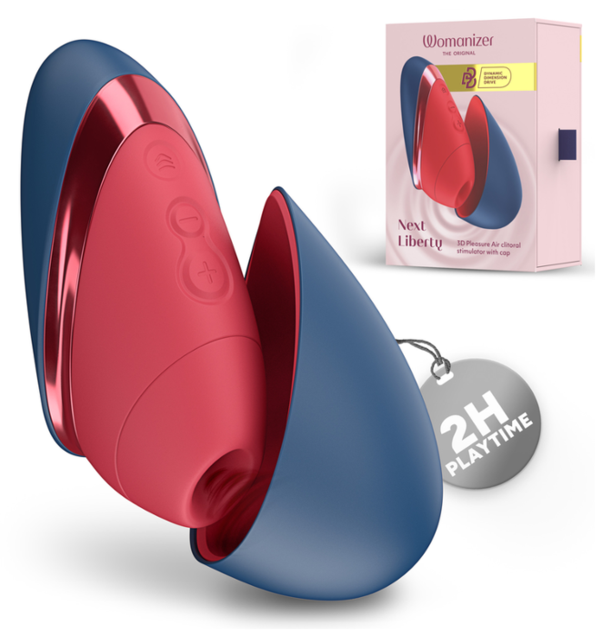 WOMANIZER NEXT LIBERTY Klitorisstimulator 3D Pleasure Air blau/rot