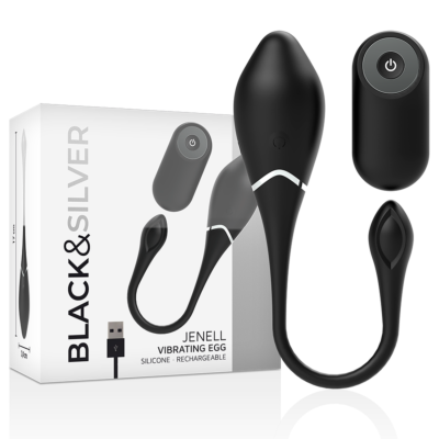 Vibrator Black&SILVER Jenell mit Fernbedienung