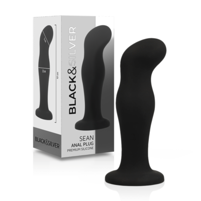 Anal Plug BDSM BLACK&SILVER SEAN Plug - Premium Silikon